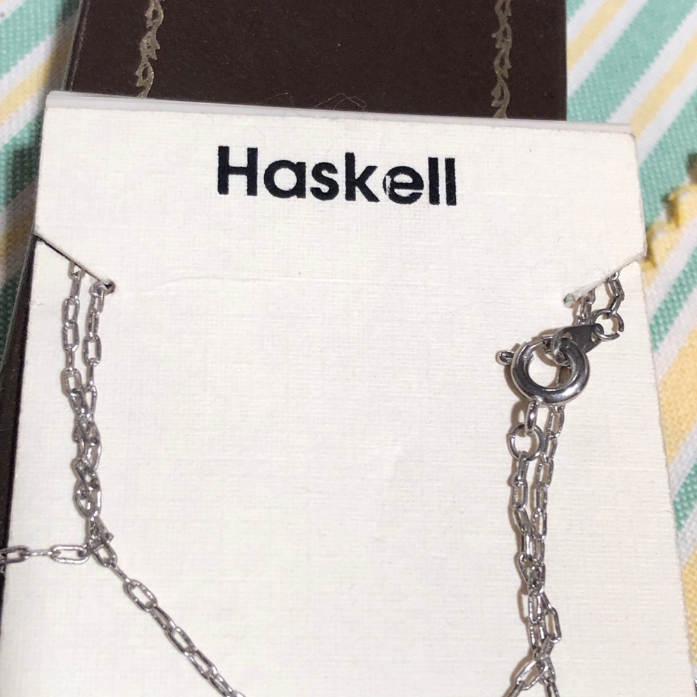 Miriam Haskell Crystal Initial Letter H Necklace - image 6